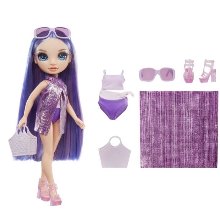 Rainbow High Swim & Style - PoupÈe mannequin ariculÈe 27 cm - Violet (Violet) - Maillot de bain + ParÈo - a partir de 4 ans