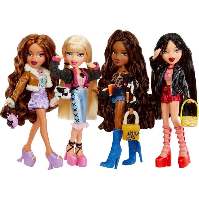 Bratz Goin' Out Poupée -Yasmin- 1 Poupée Mannequin a Collectionner - Une Tenue, Un Sac a Main, Une Paire de Lunettes Soleil - 6 ans