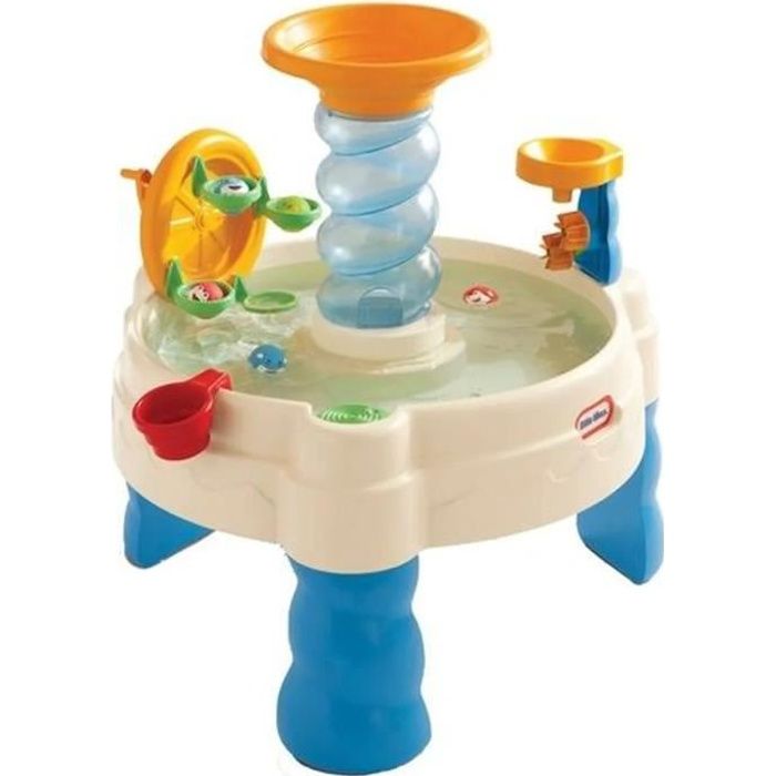 Table de Jeux d'Eau Bleue - LITTLE TIKES - Table d'Eau Spirale - PVC - Roues hydrauliques