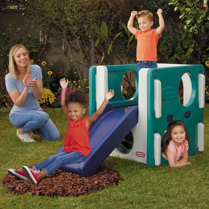 Little Tikes – Toboggan Intérieur/Extérieur – Vert, Blanc et Bleu – Pour Enfants de 18 Mois a 4 Ans