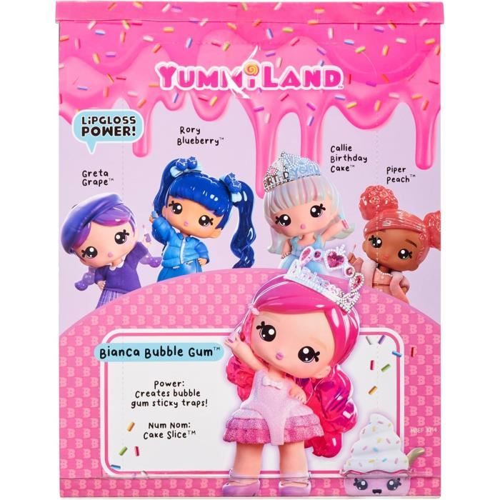 Yummiland - Grande poupée 25 cm a coiffer et câliner - Animal de compagnie + baumes a levre parfumé - Bianca - Des 4ans