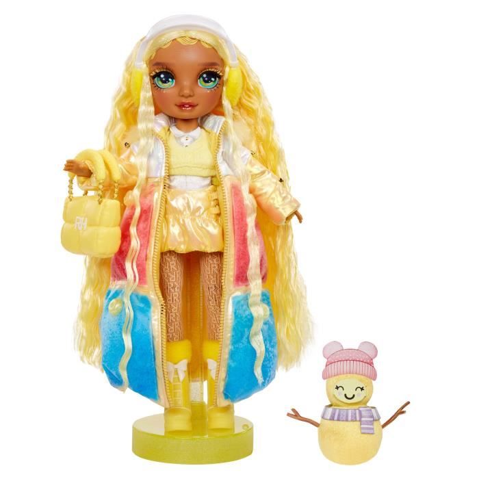 Rainbow High - Winter Wonderland - Jaune- Révele ta couleur - Créer son bonhomme de neige - Dés 4ans