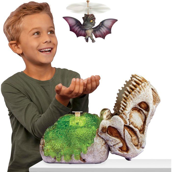 MGA Entertainment - GrossMos flying dino bleu - Jouets dinosaures interactifs mixte - 3modeles - Des 6 ans