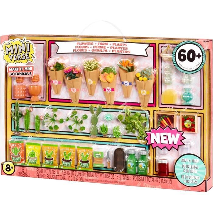 MGA Miniverse - Botanicals - Jeu Créatif - Mini plantes - Loisirs créatif et décoratif en résine - Non Comestible - 8 ans et plus