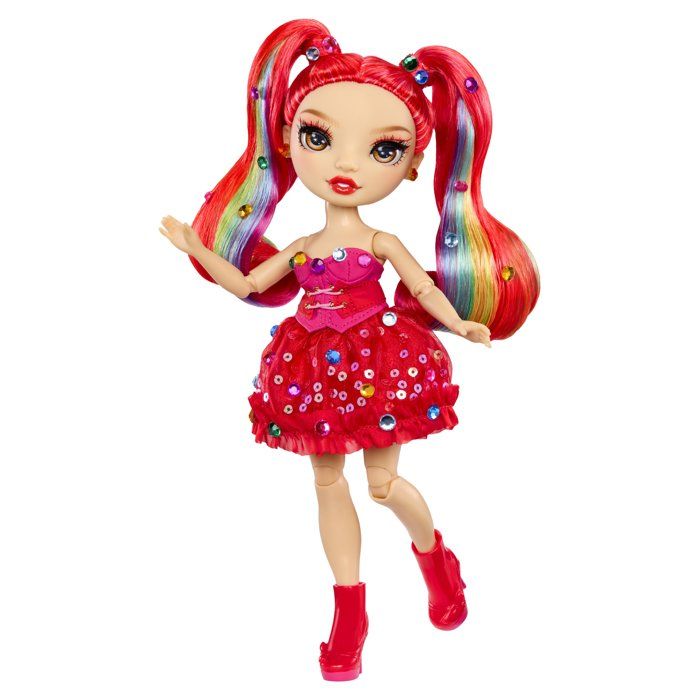Rainbow High - Poupée Mannequin Be Dazzling - Vivienne Rouge - 28 cm - Pierres précieuses scintillantes et accessoires inclus