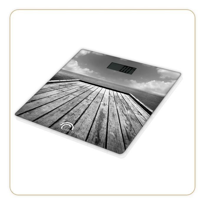 LITTLE BALANCE 8107 Paysage, Pese-personne, balance Èlectronique, 180 kg / 100 g, Design Ponton