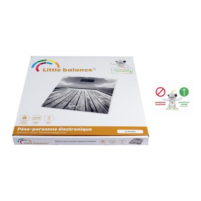 LITTLE BALANCE 8107 Paysage, Pese-personne, balance Èlectronique, 180 kg / 100 g, Design Ponton