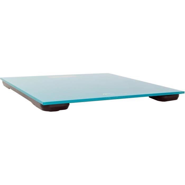 Pese-personne Èlectronique - LITTLE BALANCE - 160 kg max - plateau verre trempÈ - couleur turquoise