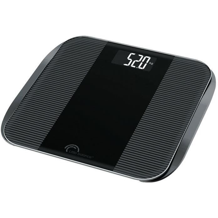 Pese-personne Èlectronique Little Balance - Slim Wave LCD - 180 kg / 100 g - Noir brillant