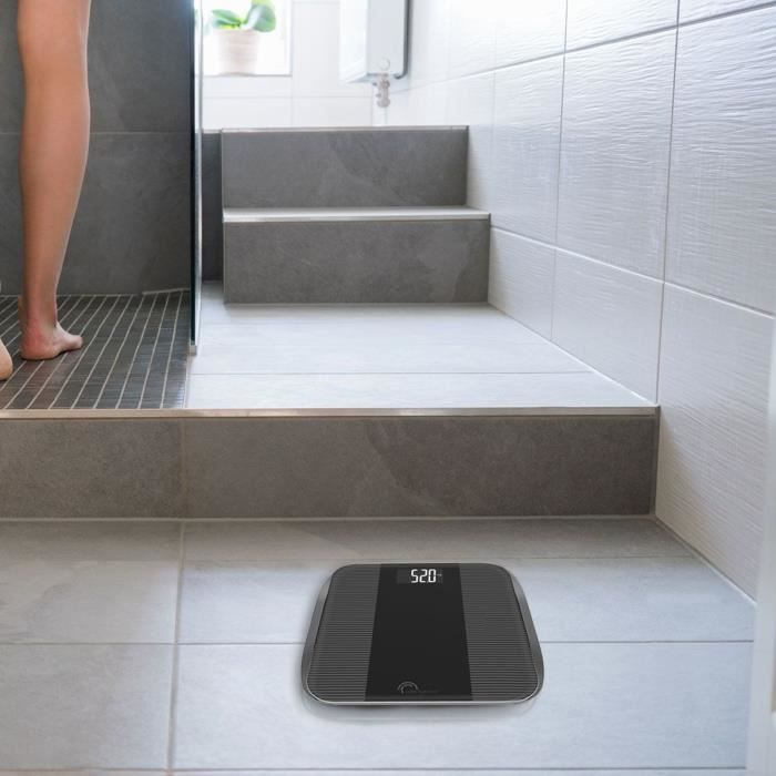Pese-personne Èlectronique Little Balance - Slim Wave LCD - 180 kg / 100 g - Noir brillant