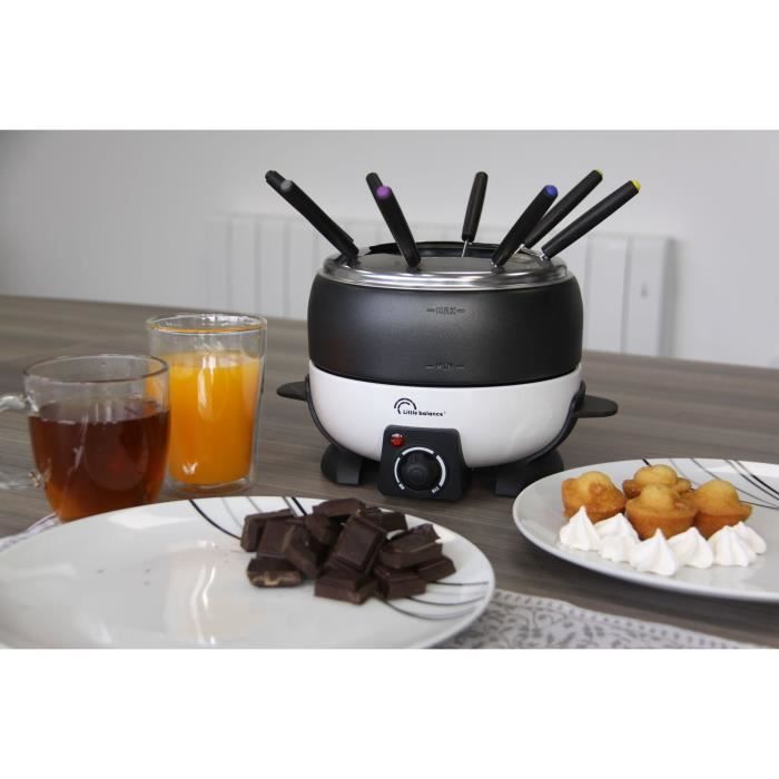 Fondue LITTLE BALANCE - Happy Fondue - Capacité 2L - Jusqu'a 8 personnes - Thermostat réglable - 800 W