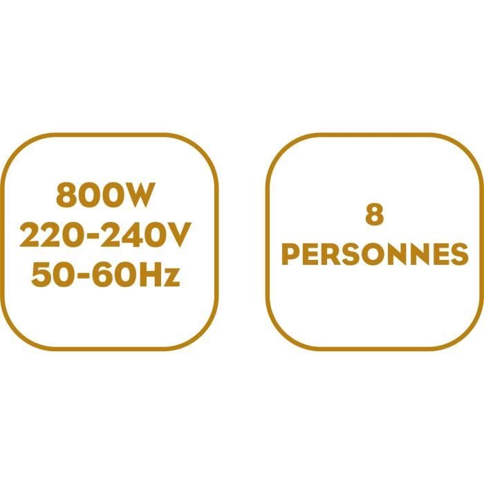 Fondue LITTLE BALANCE - Happy Fondue - Capacité 2L - Jusqu'a 8 personnes - Thermostat réglable - 800 W