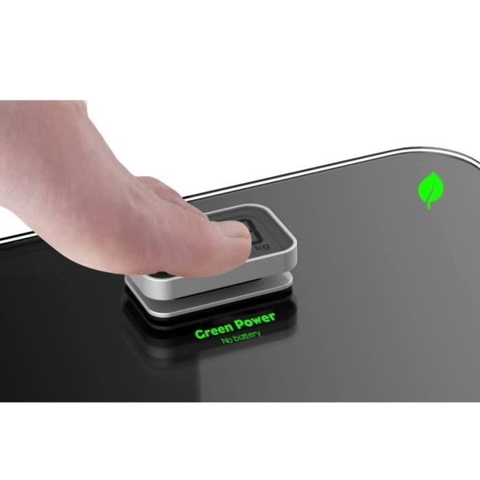 LITTLE BALANCE 8276 Kinetic Premium, Pčse-personne sans pile, Rechargeable par son bouton Little Balance, 180 kg / 100 g, Noir
