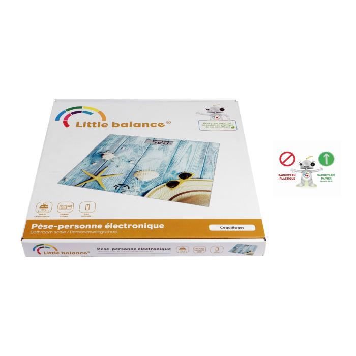 Pese-personne Èlectronique LITTLE BALANCE 8334- Design Coquillages - 180 kg / 100 g