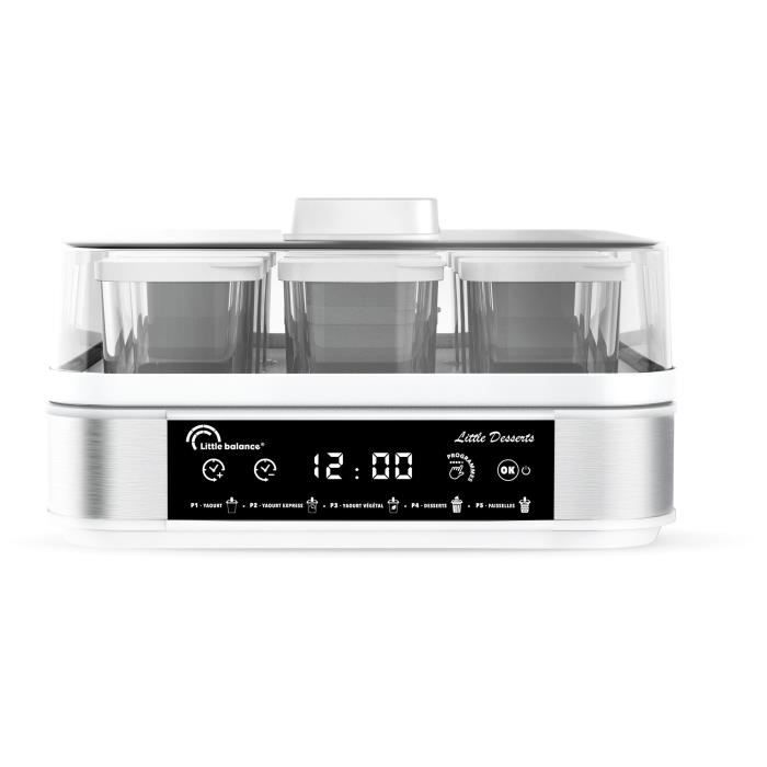 Yaourtiere LITTLE BALANCE - Little Dessert - Capacité 9 pots de 145ml - 5 programmes automatiques - 30W