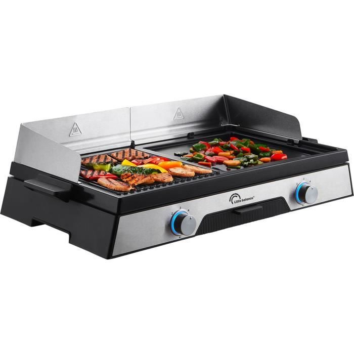 Plancha électrique LITTLE BALANCE - 8735 - Surface cuisson 50x30cm - Revetement microcéramique sans PFAS - 2200W