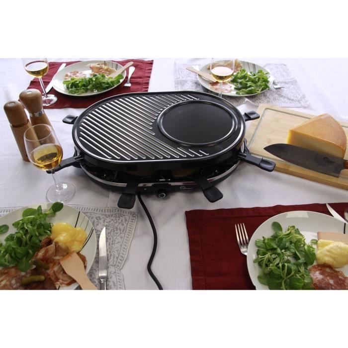Appareil a raclette LITTLE BALANCE - Multi Cheese - Jusqu'a 8 personnes - Plaque Grill / Crepe amovible - Bleu nuit - 1200W
