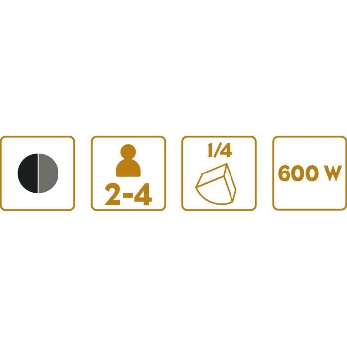 Appareil a raclette LITTLE BALANCE - Savoyarde Quart de Meule - Jusqu'a 4 personnes - Design Meuuuh - 600W