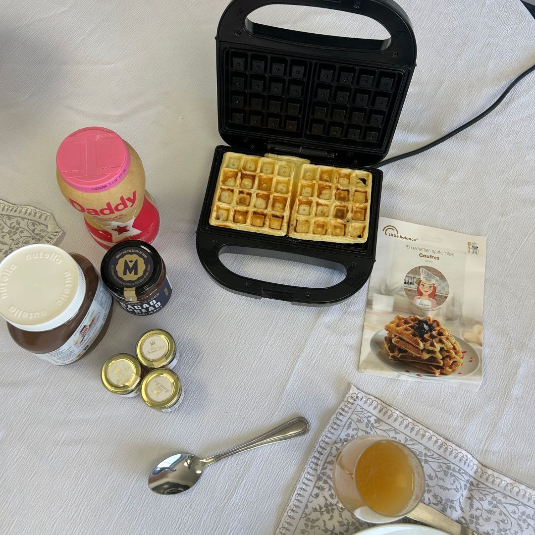 Gaufrier LITTLE BALANCE - Happy Gaufres - Revetement antiadhésif sans PFAS - 750W