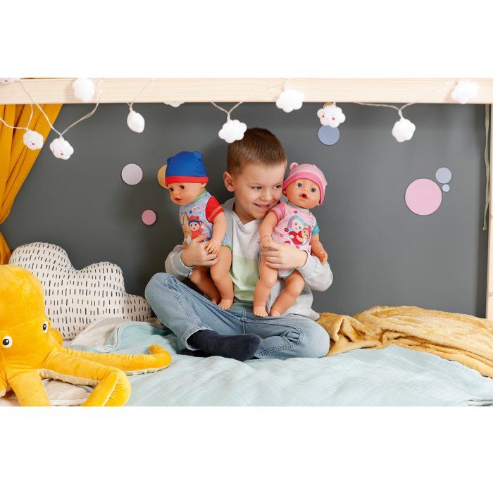 Poupon - BABY BORN - Jonas - 10 fonctions réalistes - 10 accessoires - Bleu et Rouge - 43cm - Des 3 ans