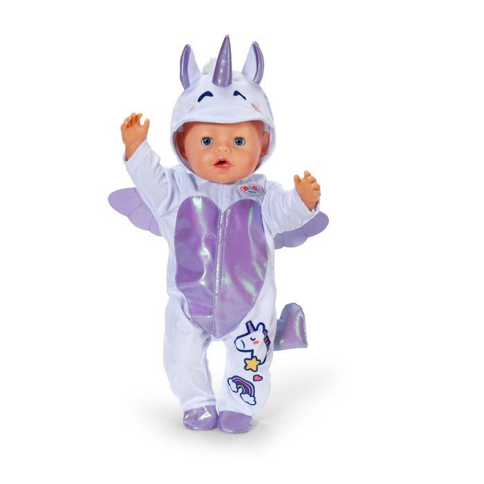 Grenouillere pour poupon - BABY BORN - Grenouillere Licorne - Accessoire vendu sans le poupon - Taille 43cm -Des 3 ans
