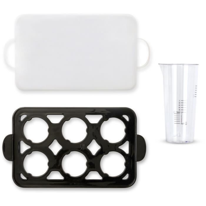 Cuiseur a oeufs - LIVOO - DOC290 - 400W - 6 oeufs - Acier inoxydable - Maintien au chaud - Support a oeufs, couvercle et verre doseur