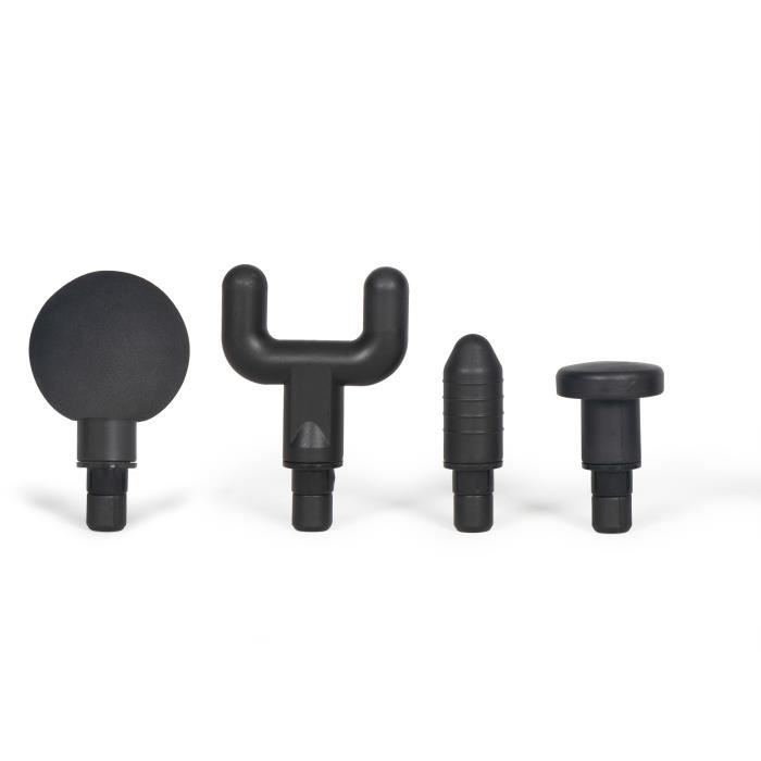 Pistolet de massage sans fil - LIVOO - DOS200 - 40 min - 4 tetes - 6 vitesses - Pochette de transport - Noir