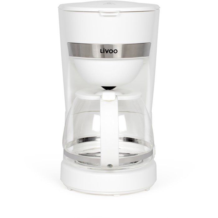 Cafetiere électrique - LIVOO - DOD200W - 750 W - 1,25 L - 10 a 12 tasses - Blanc