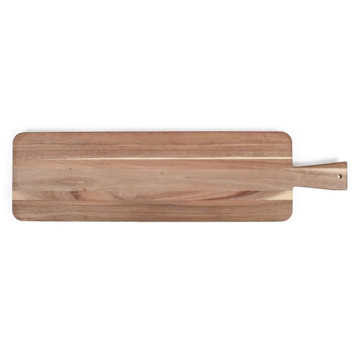 Maxi planche apéritive - LIVOO - MES151 - Bois acacia FSC - 75 x 19,5 cm - Pieds en bois