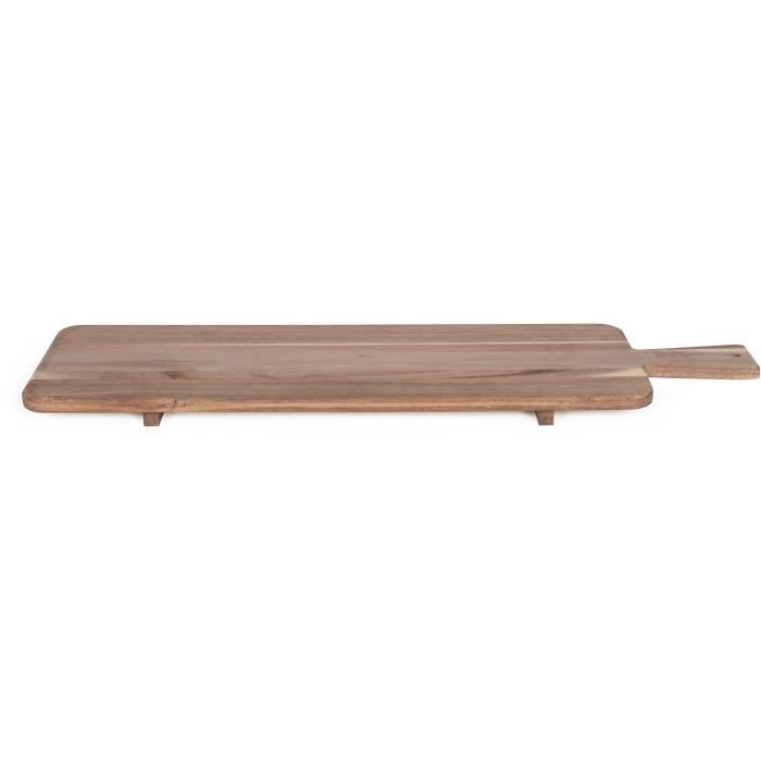 Maxi planche apéritive - LIVOO - MES151 - Bois acacia FSC - 75 x 19,5 cm - Pieds en bois