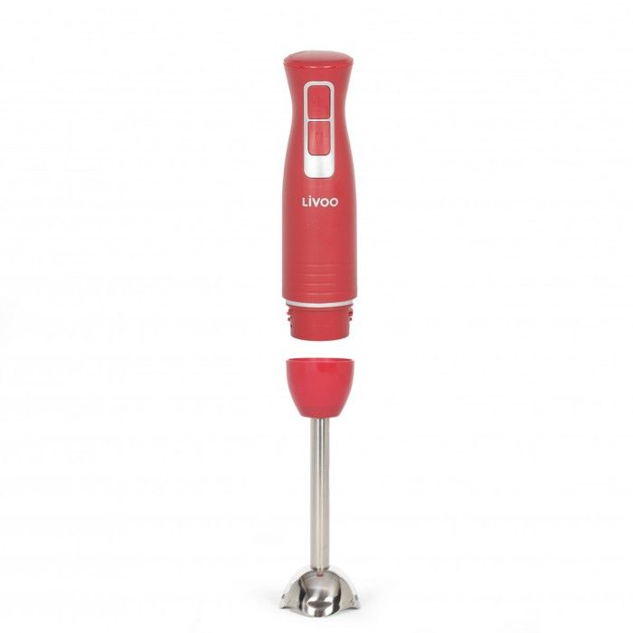 Mixeur plongeant - LIVOO - DOP245R - 400W - 2 vitesses - Bol gradué 700 ml - 2 lames en acier inoxydable