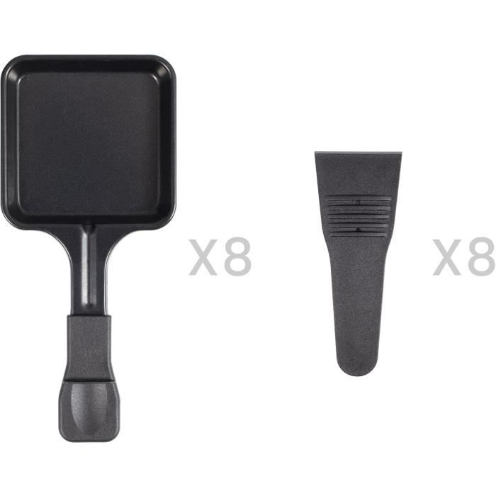 Appareil a raclette 8 personnes - LIVOO - DOC312 - 1300W - 8 personnes - Plateau grill amovible antiadhésif - Thermostat ajustable