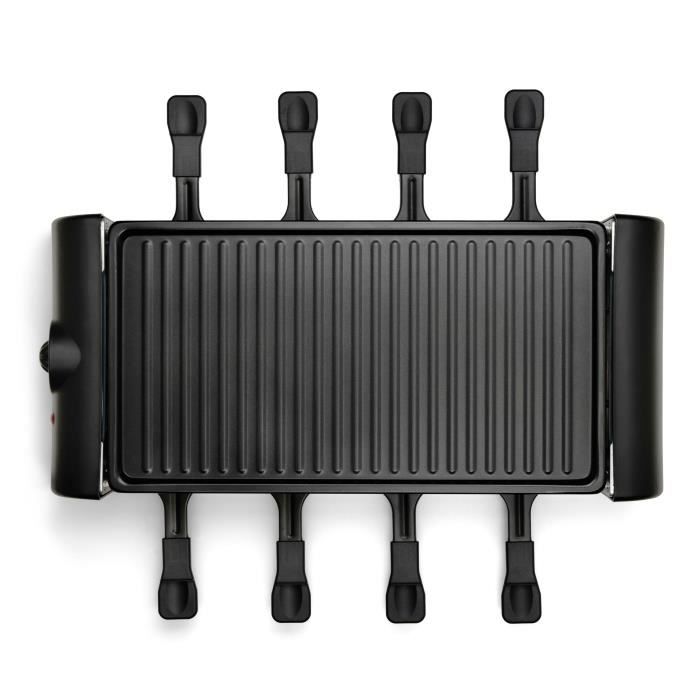 Appareil a raclette 8 personnes - LIVOO - DOC312 - 1300W - 8 personnes - Plateau grill amovible antiadhésif - Thermostat ajustable