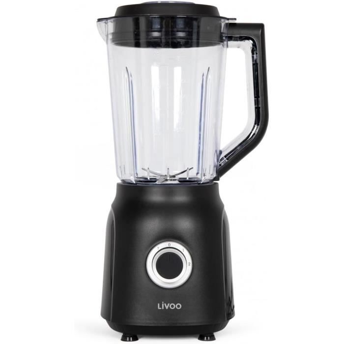 Blender - LIVOO - 1,5 L - 600 W - 22 000 tours/min - 2 vitesses - Noir