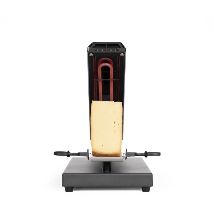 Appareil a raclette traditionnel - LIVOO - DOC314 - 600W - 6 a 8 personnes - Porte fromage amovible, coulissant, 360° - 2 spatules
