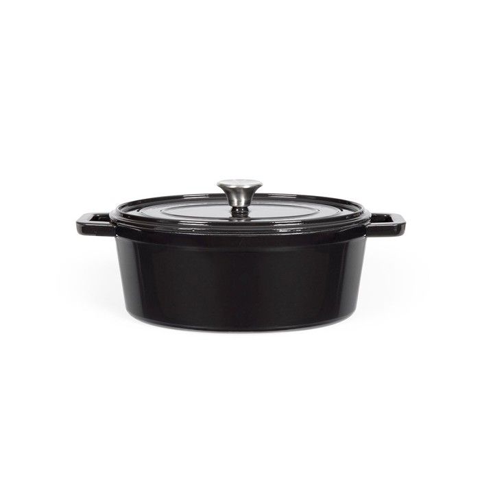 Cocotte ovale - LIVOO - MEP129N - 4,5 L - Fonte émaillée - Couvercle avec picots - Tous feux - 29 x 22 cm