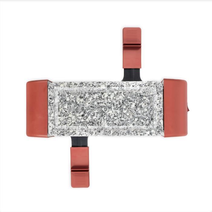 Raclette 2 personnes connectable - LIVOO - DOC310R - 450W - 2 personnes - Thermostat automatique - 2 spatules en bois et 2 caquelons