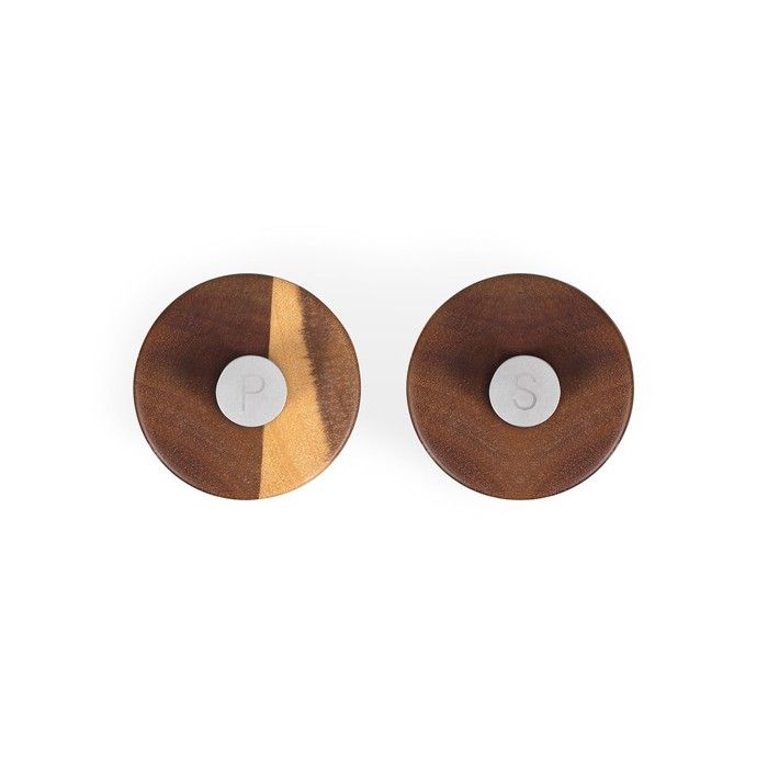 Set de 2 moulins sel et poivre manuels - LIVOO - MEN425 - 40 ml - Bois d'acacia - Meule céramique - Moulure réglable