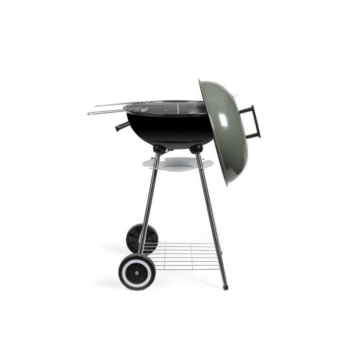 Barbecue a charbon - LIVOO - DOC172K - ř41 cm - Grille en acier chromé - Hauteur 69,5 cm - Poignées - 2 roues crantées