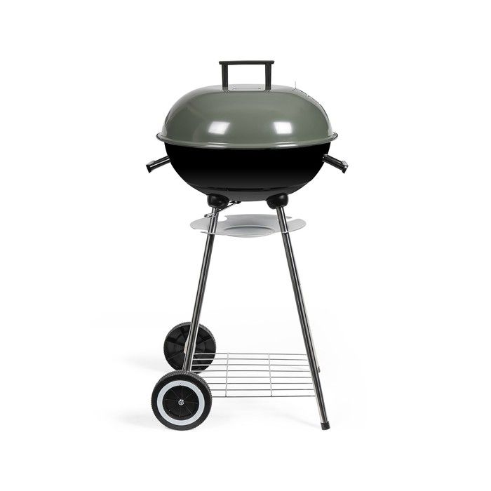 Barbecue a charbon - LIVOO - DOC172K - ř41 cm - Grille en acier chromé - Hauteur 69,5 cm - Poignées - 2 roues crantées