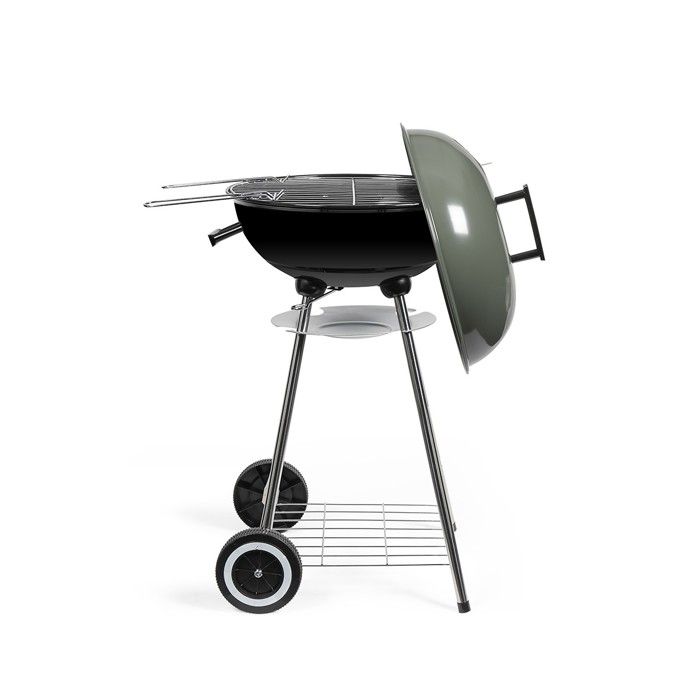 Barbecue a charbon - LIVOO - DOC172K - ř41 cm - Grille en acier chromé - Hauteur 69,5 cm - Poignées - 2 roues crantées