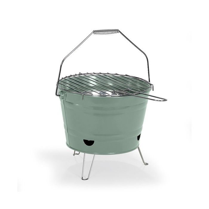 Barbecue a charbon portable - LIVOO - DOC327V - ø27 cm - Grille en acier chromé - Hauteur 24 cm - Pieds pliables - Poignées