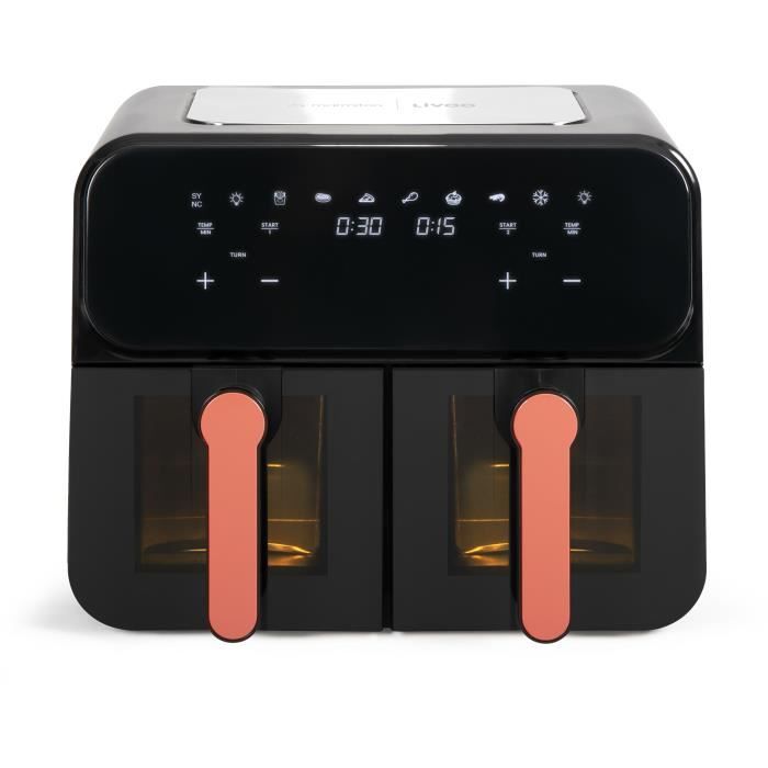 Friteuse sans huile - LIVOO - Livoo x Marmiton - DOC316 - Acier inoxydable - 9 L - 2400 W - 7 programmes - Température ajustable