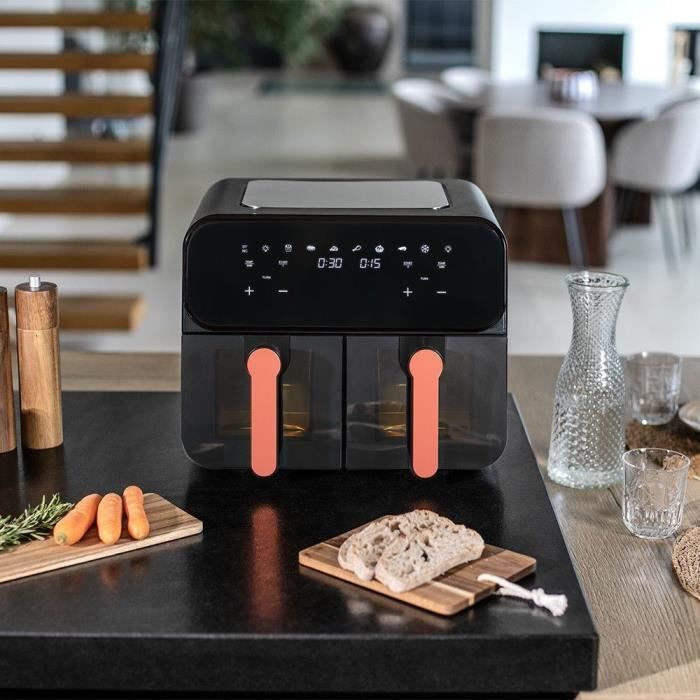 Friteuse sans huile - LIVOO - Livoo x Marmiton - DOC316 - Acier inoxydable - 9 L - 2400 W - 7 programmes - Température ajustable