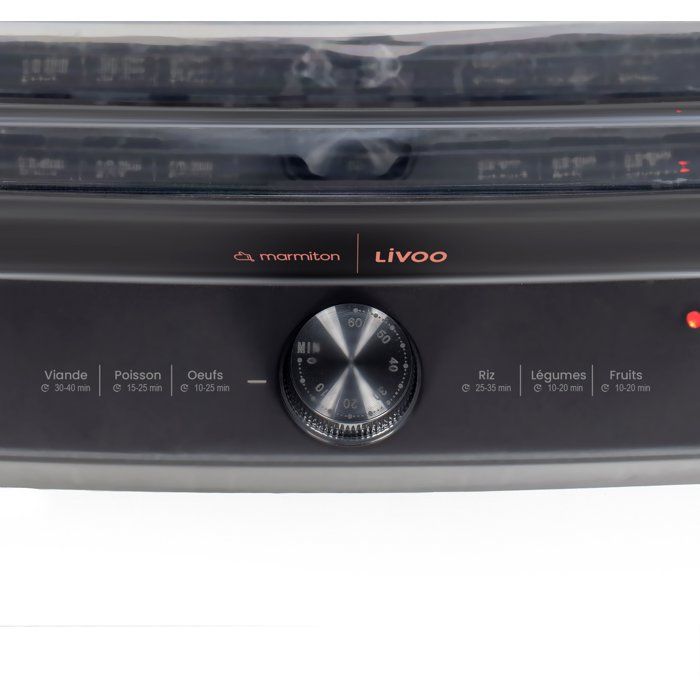 Cuiseur vapeur - LIVOO x Marmiton - DOC300 - 1000 - 1200 W - 3 paniers vapeur - Capacité totale de 12L