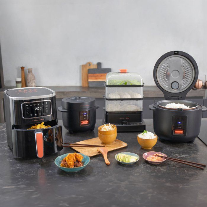 Cuiseur vapeur - LIVOO x Marmiton - DOC300 - 1000 - 1200 W - 3 paniers vapeur - Capacité totale de 12L