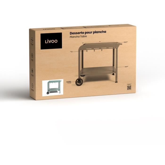 Desserte pour plancha - LIVOO - GS168V - Vert / Noir - 70 x 50 cm