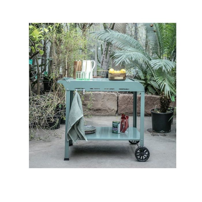 Desserte pour plancha - LIVOO - GS168V - Vert / Noir - 70 x 50 cm