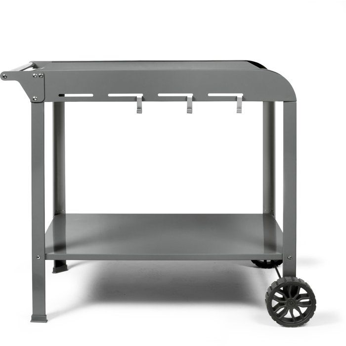 Desserte pour plancha - LIVOO - GS168G - 2 roues crantées ř 14,5 cm - Plateau supérieur 70 x 50 cm - Plateau inférieur 79 x 49 cm