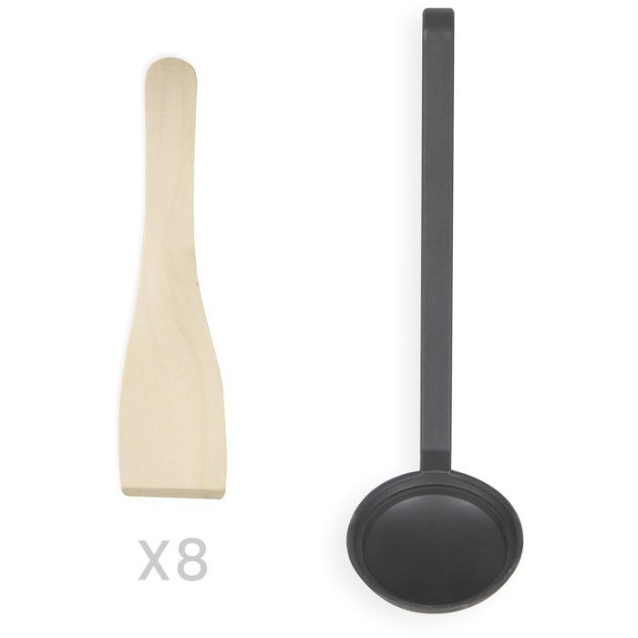 Maxi crepes party - LIVOO - DOC186G - 1500 W - 8 mini crepes Ř 12 cm - Revetement antiadhésif - Noir